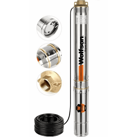 Promotii, PromoPompa submersibila apa curata WOLFSON PM-1500-8, 1100W, 6600L/h, 1 tol, inaltime max pompare 58 m, 1, atomico.ro