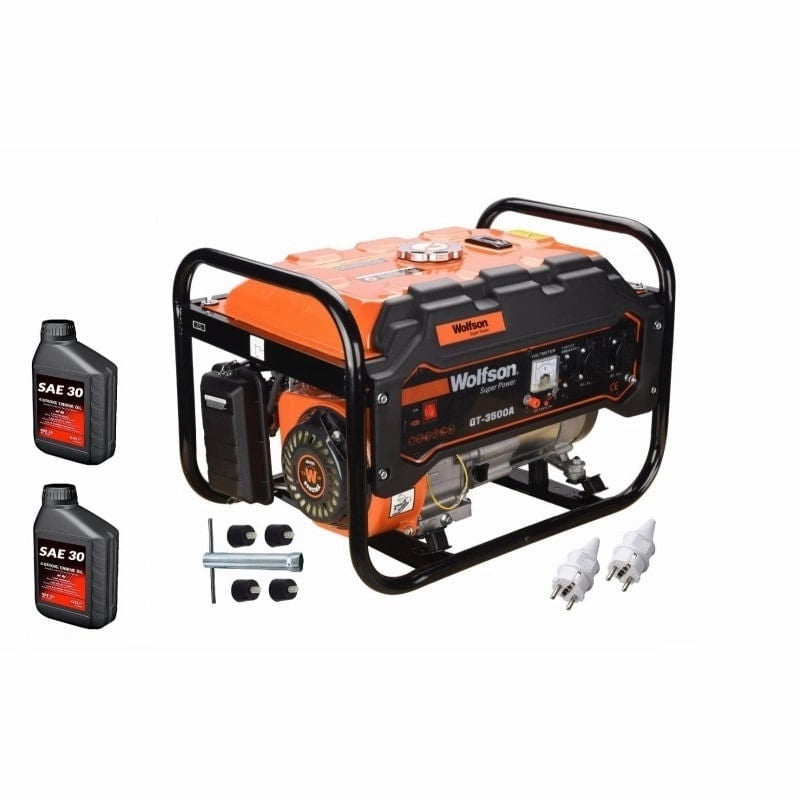 Generator de curent WOLFSON GT-3500A - 2600W, 7 CP, AVR + 2 ulei 0.6L, 1, atomico.ro