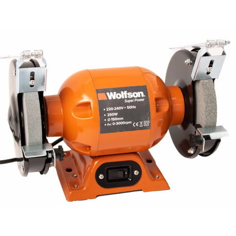 Polizoare de banc, Polizor de banc Wolfson - 250W, 155mm, 3000rpm, 2, atomico.ro
