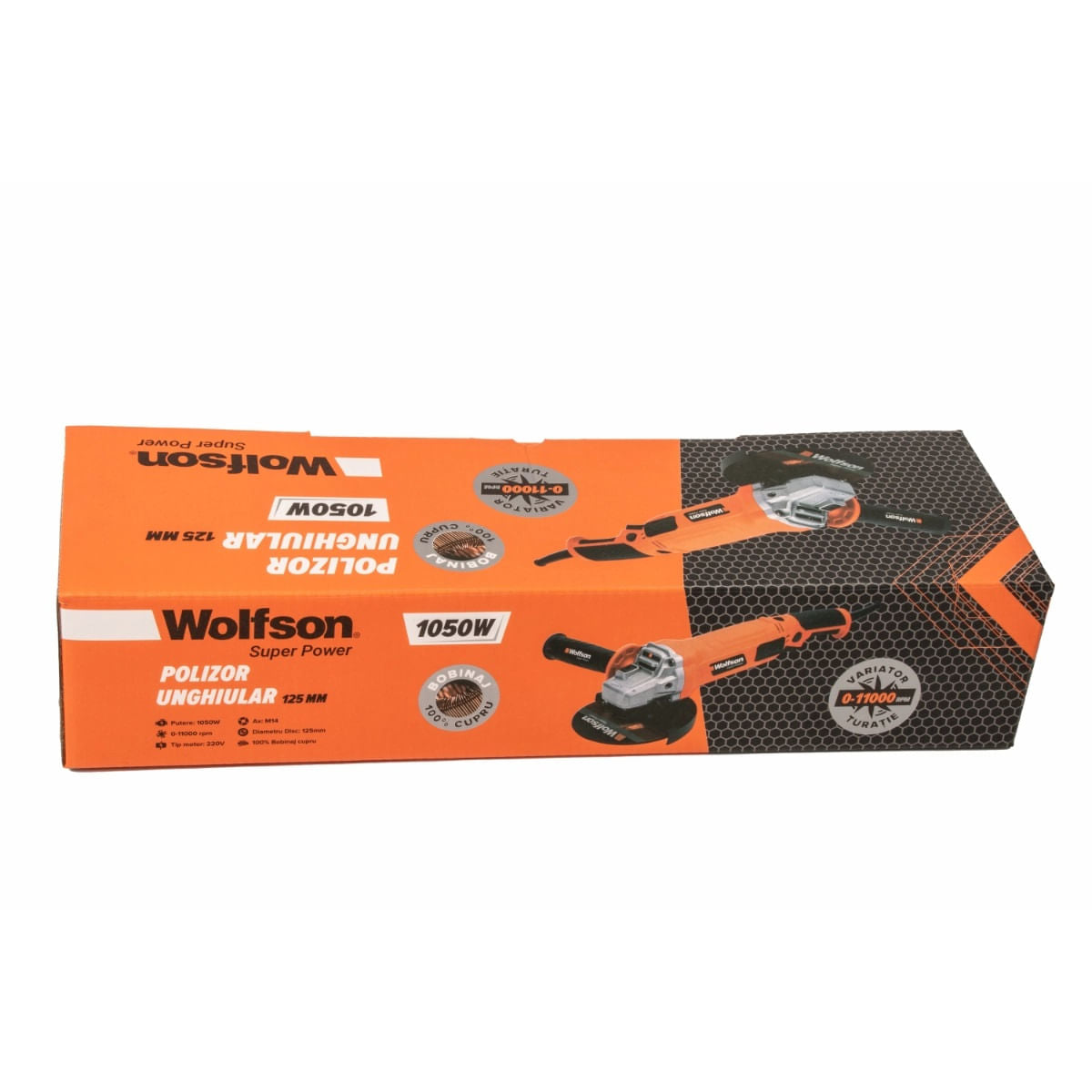 Polizor unghiular cu variator Wolfson - 1050W, 125mm – Atomico