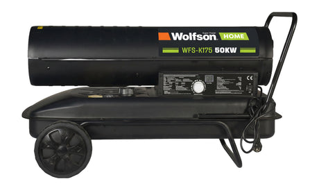 Tunuri de caldura, Tun de caldura diesel WOLFSON K175, 50kW, rezervor 55L, termostat, debit aer 1060 m³/h, atomico.ro